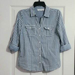 ❌SOLD❌ Vintage · SJB Checkered Button Up